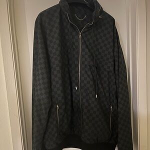 Louis Vuitton windcraker for men black-grey size 58